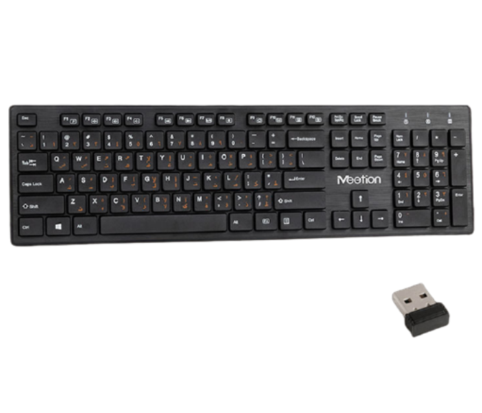 Meetion MT-WK841 Wireless Ultrathin Keyboard -Black - Zoom Image 1