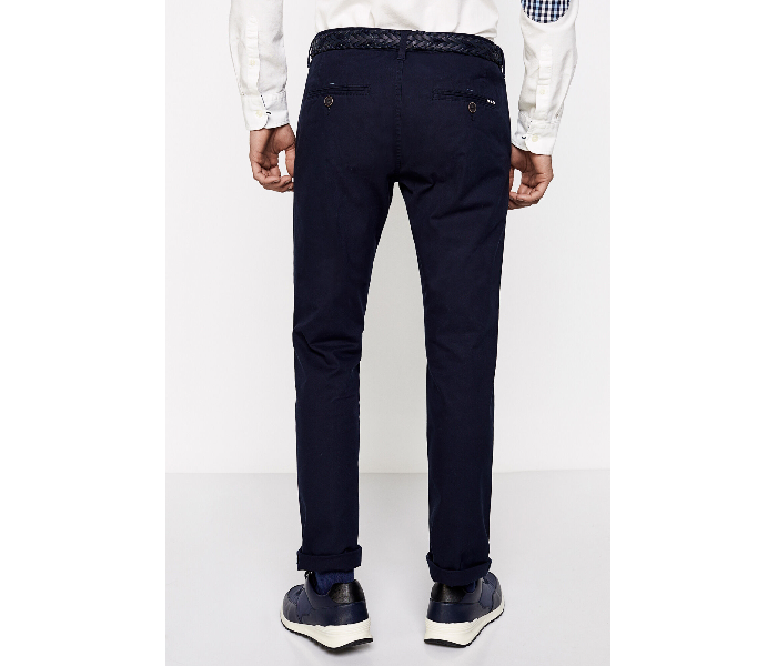 Springfield 155343711 Size 38 Chinos for Men - Dark Blue - Zoom Image 4