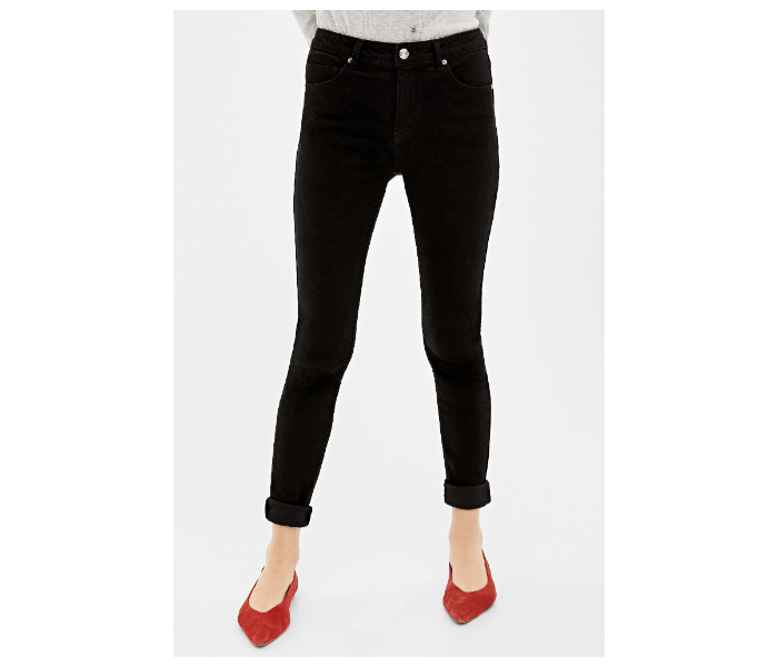 Springfield 684626201 Size 38 Basic Denim for Women - Black - Zoom Image 1