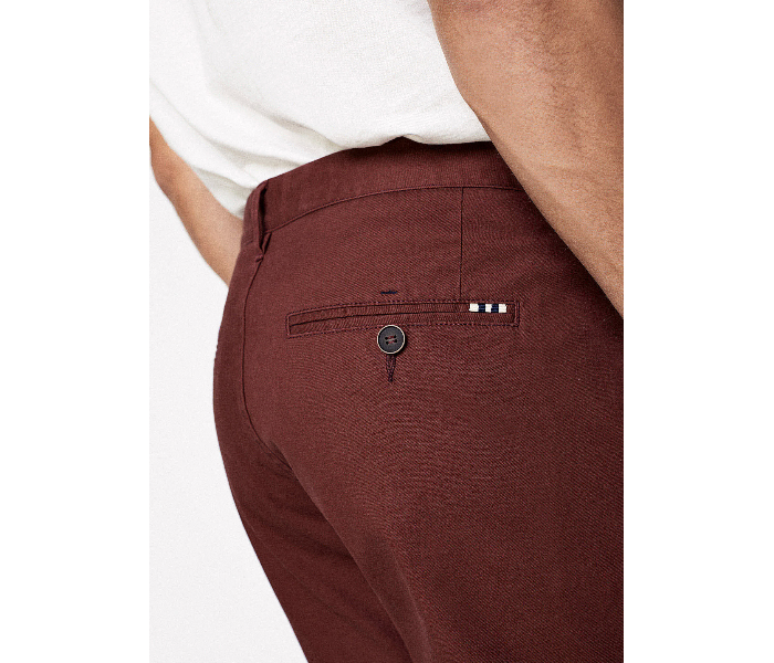 Springfield 155343769 Size 38 Chinos for Men - Maroon - Zoom Image 3