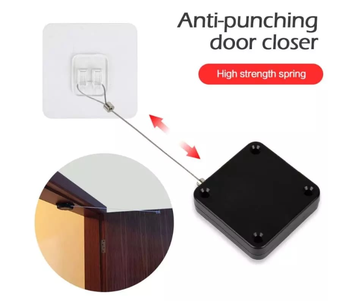 Automatic Door Closer Punch-free Sensor Door Closer Suitable For All Doors - White - Zoom Image 5