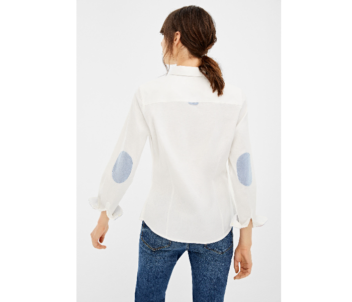 Springfield 679636299 Size 42 Long Sleeve Blouse for Women - White - Zoom Image 3