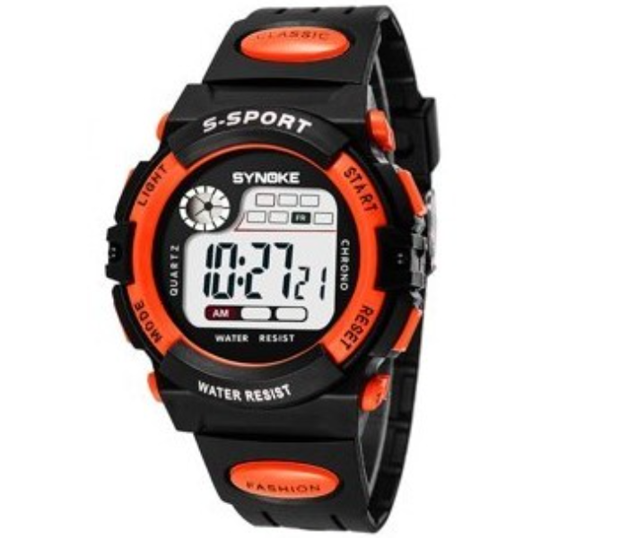 E-Shock Kids Watch Boys Girls LED Watch Digital Electronic Casual Sports Watch-Orange - Zoom Image