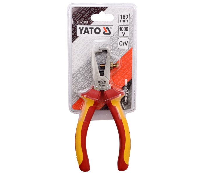 Yato YT-21160 6 Inch Cr-V Steel Insulated Wire Stripping Plier - Yellow and Red - Zoom Image 5