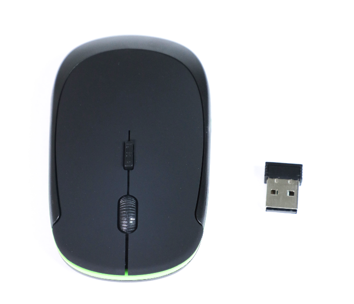 Jongo FLB-222 Wireless Optical Mouse with Optical Sensor - Black - Zoom Image 1