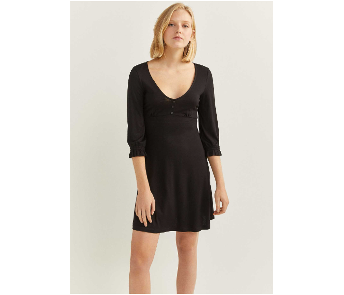 Springfield 895994301 Small Woven Dress for Women - Black - Zoom Image 1