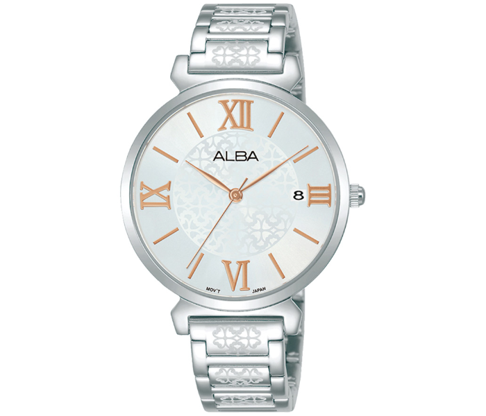 Alba AG8K77X1 34mm Fashion Stainless Steel Analog Watch for Women-Silver - Zoom Image