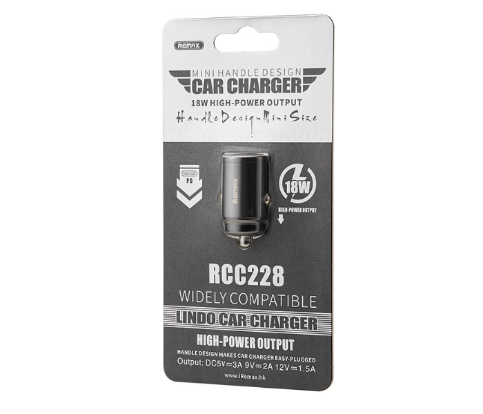 Remax RCC228 18W Lindo Series PD Car Charger - Grey - Zoom Image 2