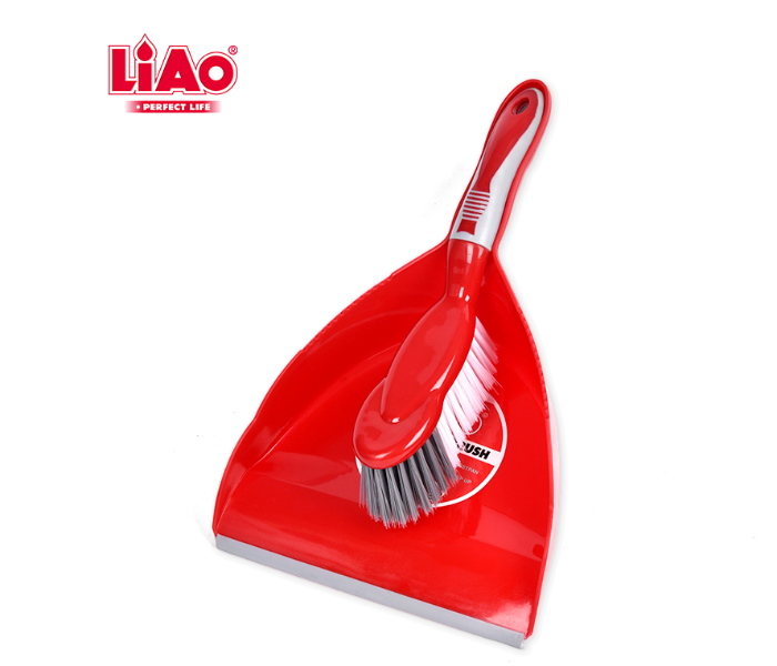 Liao 66632 Mini Cleaning Dustpan and Brush C130007 - Red - Zoom Image 1