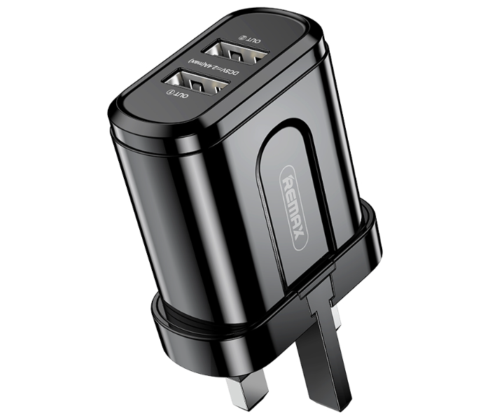 Remax RP-U22 12W Fast Charging Dual USB Charger - Black - Zoom Image 1