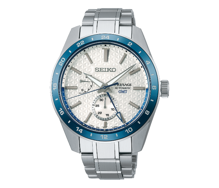 Seiko SPB223J1 Presage Automatic Stainless Steel White Dial Watch for Men - Blue and Silver - Zoom Image