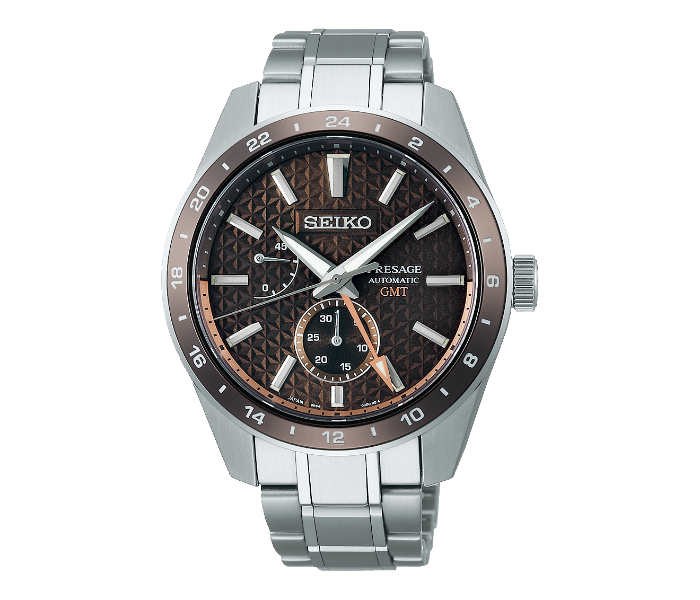 Seiko SPB225J1 Presage Automatic Stainless Steel Brown Dial Watch for Men - Brown and Silver - Zoom Image