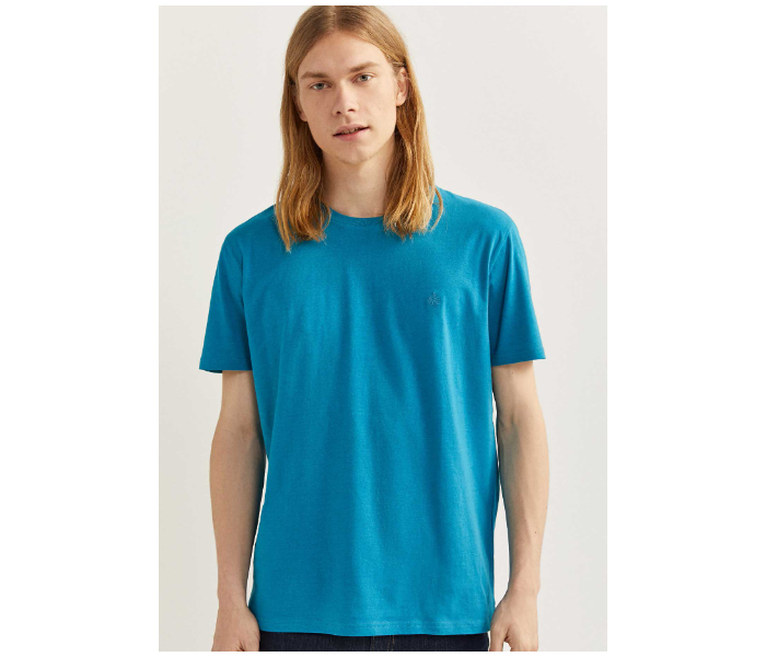 Springfield 712204788 XL Basic T-Shirt for Men - Turquoise - Zoom Image 1