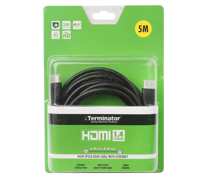 Terminator 5 Meter HDMI to HDMI Cable - Black - Zoom Image 2