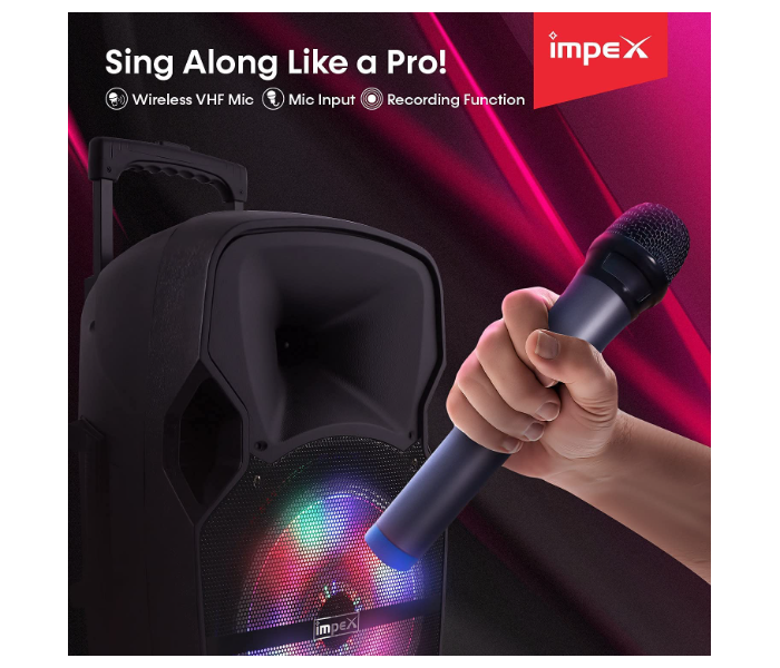 Impex ST 80A 55W Rechargeable 2.0 Multimedia Trolley Speaker System with Wireless Connectivity - Black - Zoom Image 5