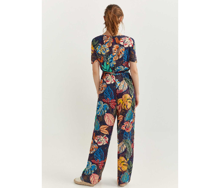 Springfield 683720419 Size 44 Cotton jumpsuit for Women - Blue - Zoom Image 3