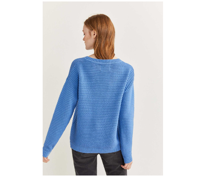 Springfield 133750517 XL Long Sleeve Knitwear for Women - Light Blue - Zoom Image 3