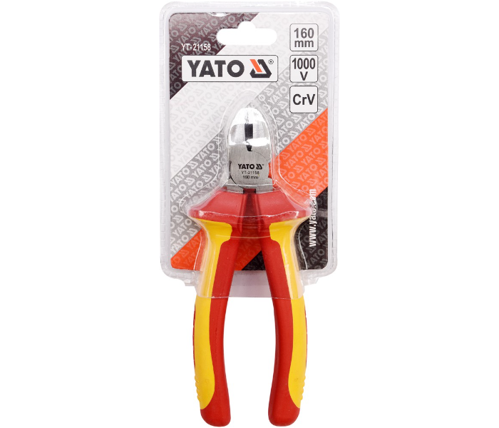 Yato YT-21158 6 Inch Insulated Side Cutting Plier - Yellow and Red - Zoom Image 3