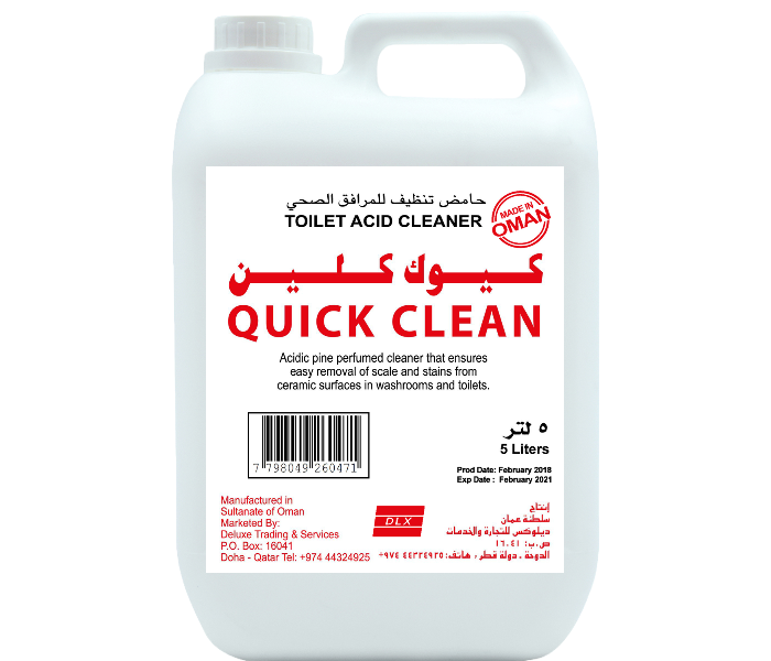 Quick Clean DLX023 5Liter Toilet Acid Cleaner - Zoom Image