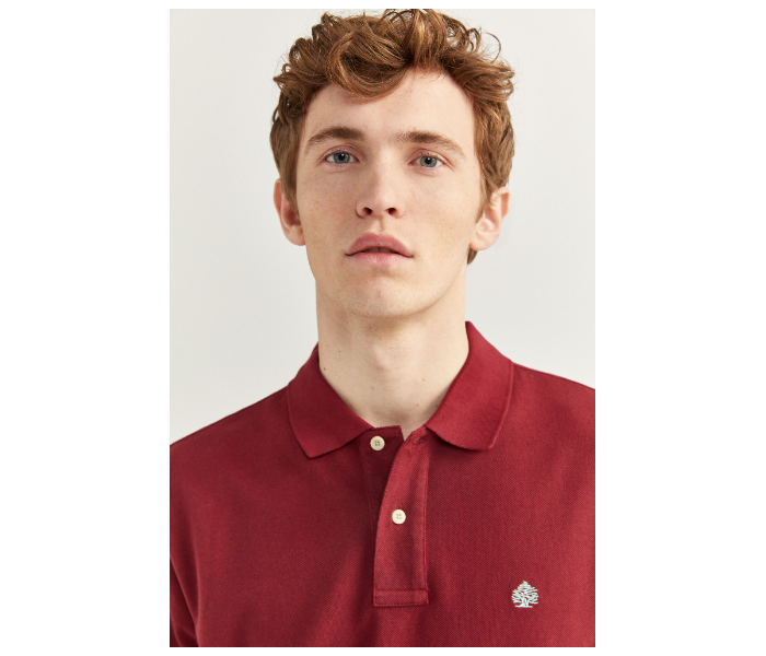 Springfield 855102269 XS Basic Polo Shirt for Men - Maroon - Zoom Image 2