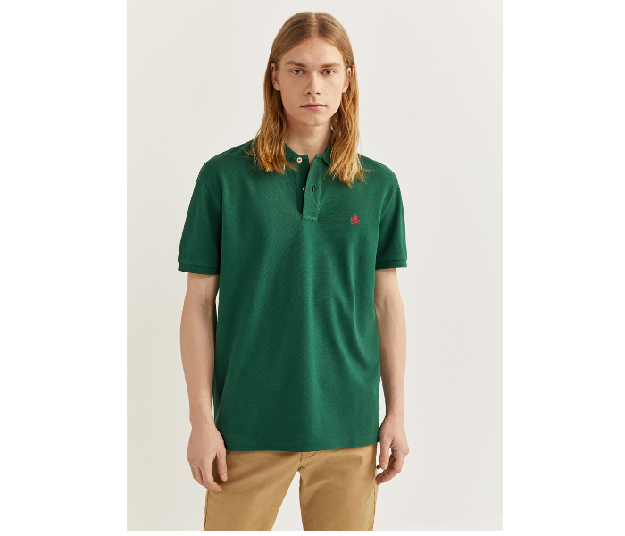 Springfield 855104924 XS Basic Polo Shirt for Men - Green - Zoom Image 1