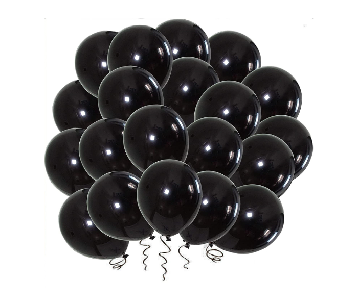 Mira Decor M-D-N10-5025 10 inch Pack of 50 Piece  Latex Balloon - Black - Zoom Image