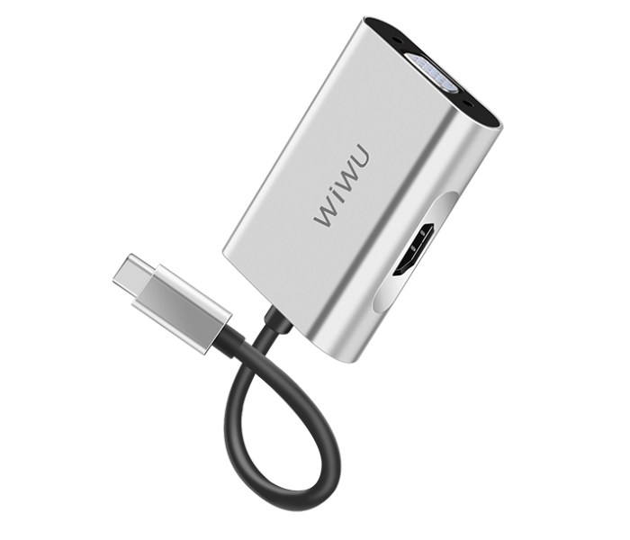 Wiwu A20VHG Alpha 2 In 1 USB-C Hub A20Vh - Grey - Zoom Image 2