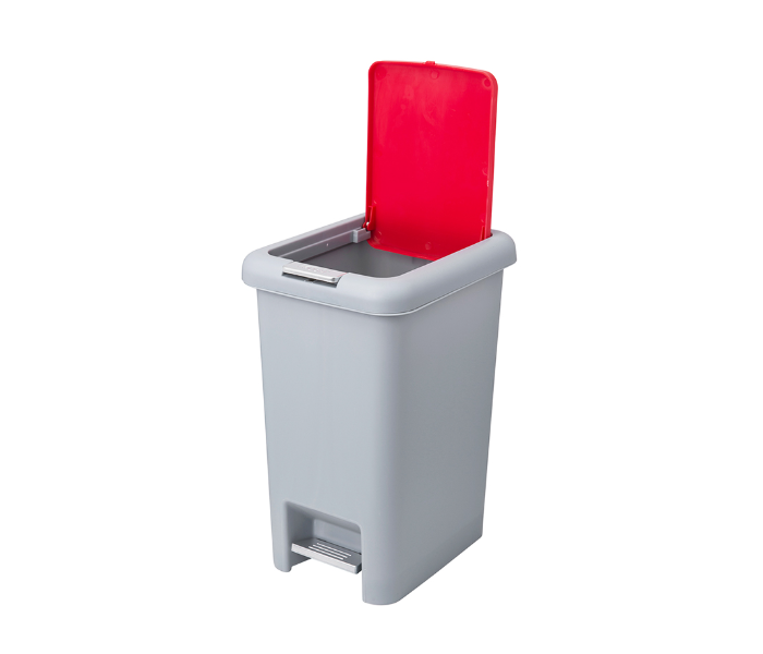 Liao 67408 Waste Dustbin T130042 - Red and Grey - Zoom Image