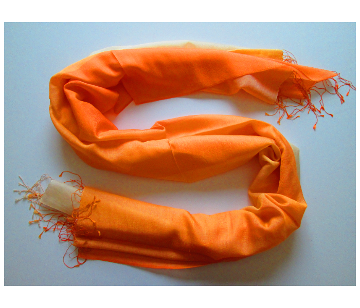 Style It STY-PS-CO Genuine Hand Woven Pashmina Shawl - Orange - Zoom Image 1