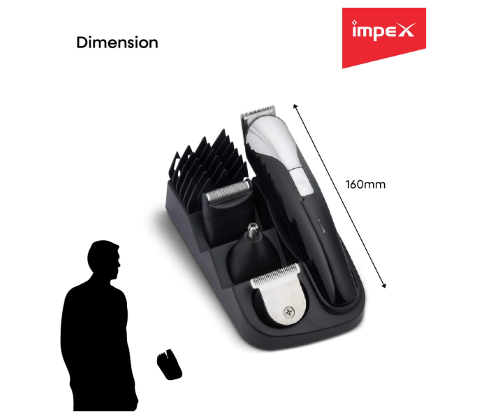 Impex GK 401 8-in-1 Cordless Professional Multi Grooming Kit - Black - Zoom Image 2