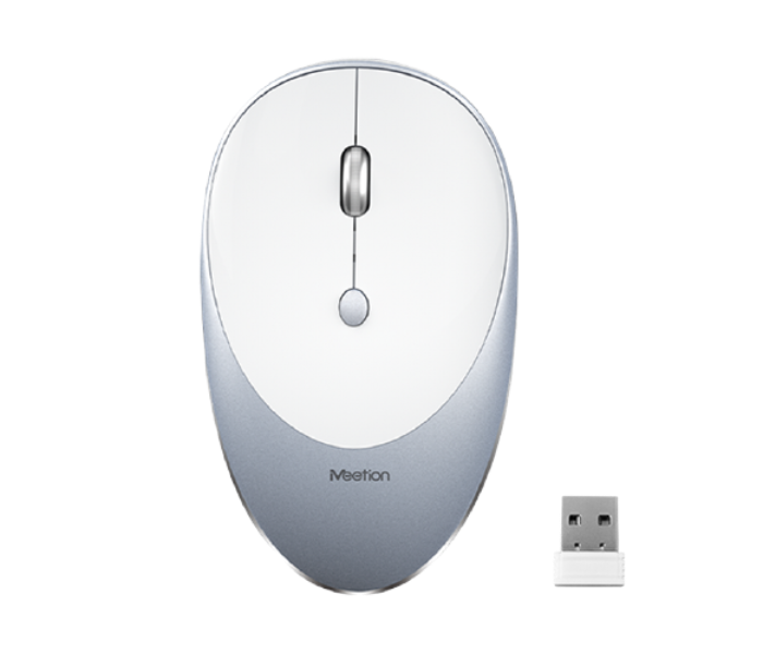 Meetion MT-R600 Rechargeable Wireless Mouse - Silver - Zoom Image 1