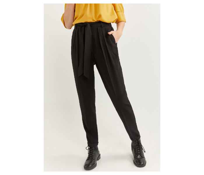 Springfield 683715801 Size 40 Cotton Pant for Women - Black - Zoom Image 1