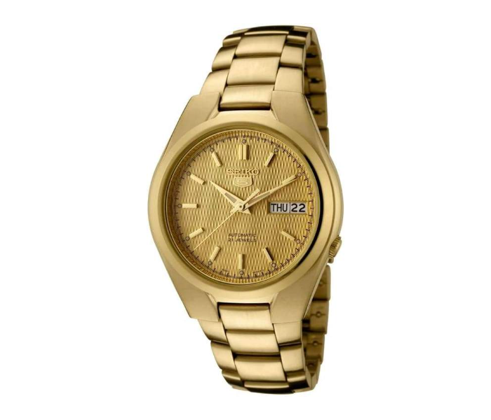 Seiko SNK610K1 Analog Automatic Gold Tone Stainless Steel Watch for Men - Gold - Zoom Image 1