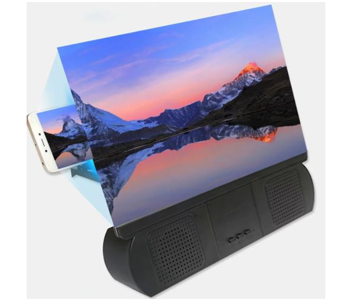 F9 Universal Mobile Screen Magnifier with Bluetooth Speaker - Black - Zoom Image 2