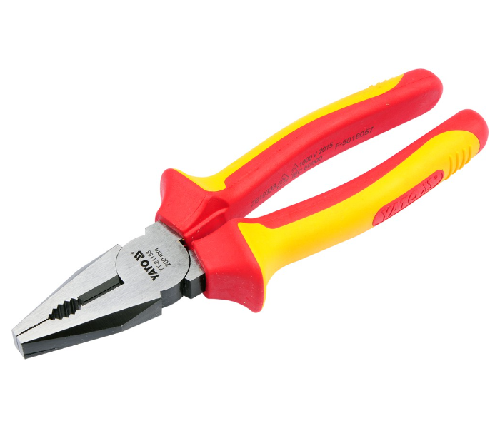 Yato YT-21153 8 Inch Cr-V Steel Insulated Combination Plier - Yellow and Red - Zoom Image 2