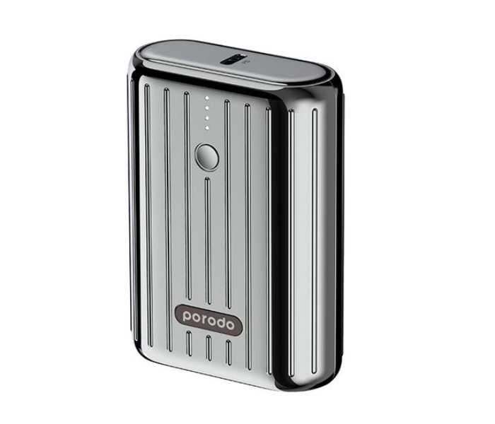 Porodo PD-PBFCH001-SL 10000mAh 18W Quick Charge 3.0 Ultra-Compact Wireless Portable Power Bank - Silver - Zoom Image 2