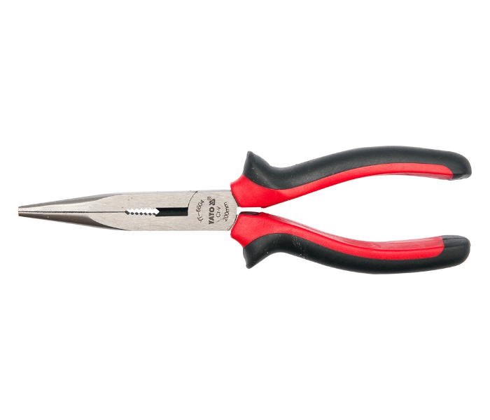 Yato YT-6604 8 Inch Cr-V Steel Long Nose Plier - Black and Red - Zoom Image 1