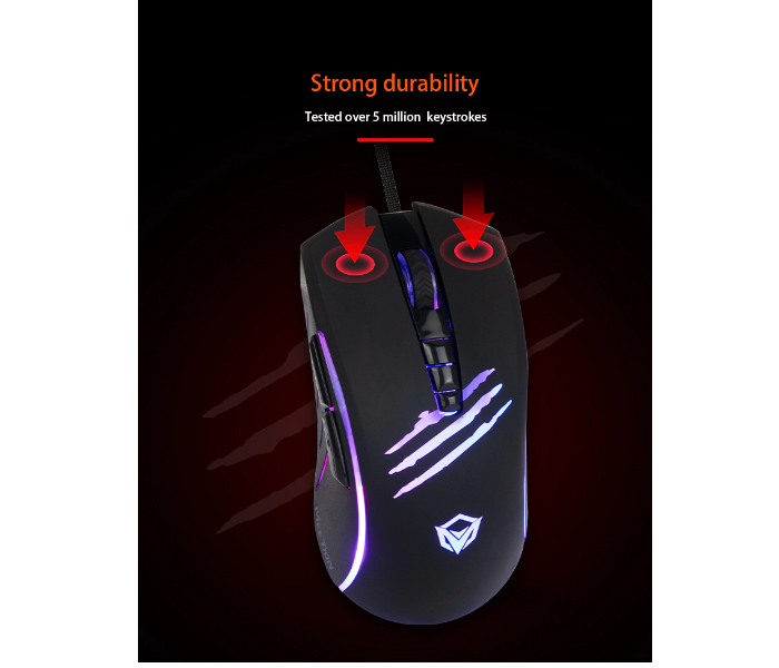 Meetion MT-C011 Wired Gaming Mouse And Pad Combo - Black - Zoom Image 10