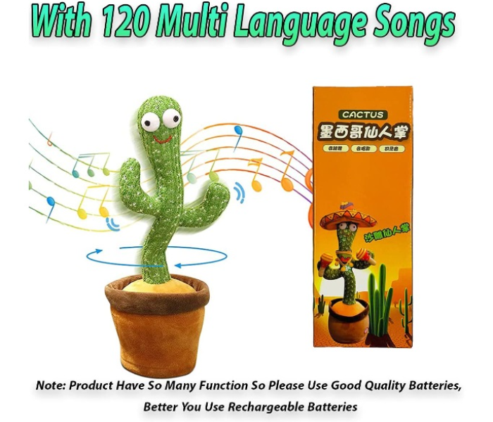 Dancing Cactus Toy, Electric, Shaking, Recording, Singing, Talking toys, "Repeat your speech" Plush Stuffed Gift For Toddler, Baby, Kids, age 1 2 3 4 5 6 7 - Zoom Image 7