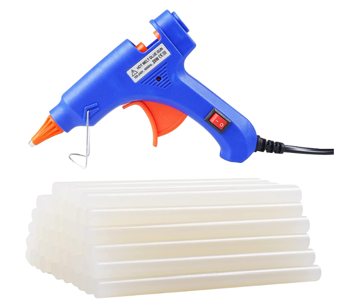 Removable Hot Glue Gun with 50 Glue Sticks -Blue - Zoom Image 1