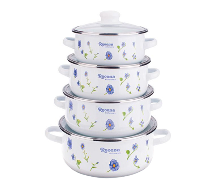 8 Piece Casserole Set DDSTK OE-5086 - White  - Zoom Image