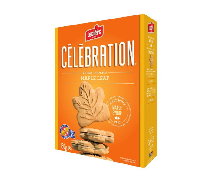 Leclerc 66295 350  gm Celebration Maple Leaf Cream Cookies - Zoom Image