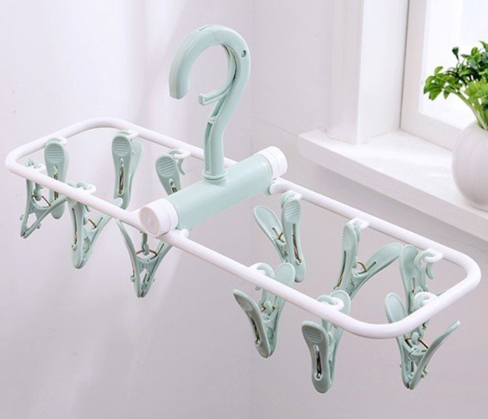 Royalford RF9384 12-Pieces Folding Hanger Set - Green - Zoom Image