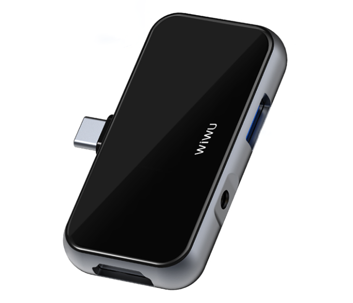 Wiwu T5PRO Alpha 4 In 1 USB-C Hub - Grey - Zoom Image 2