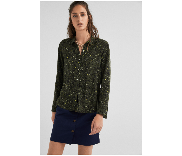 Springfield 679619220 Size 38 Long Sleeve Blouse for Women - Dark Green - Zoom Image 2