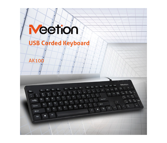 Meetion AK100 USB Standard Corded Keyboard - Zoom Image 6