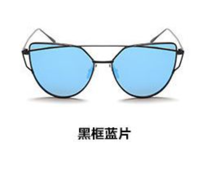 Retro Fashion Cat eye Sunglasses for Women RFCESP673 - Black and Blue - Zoom Image