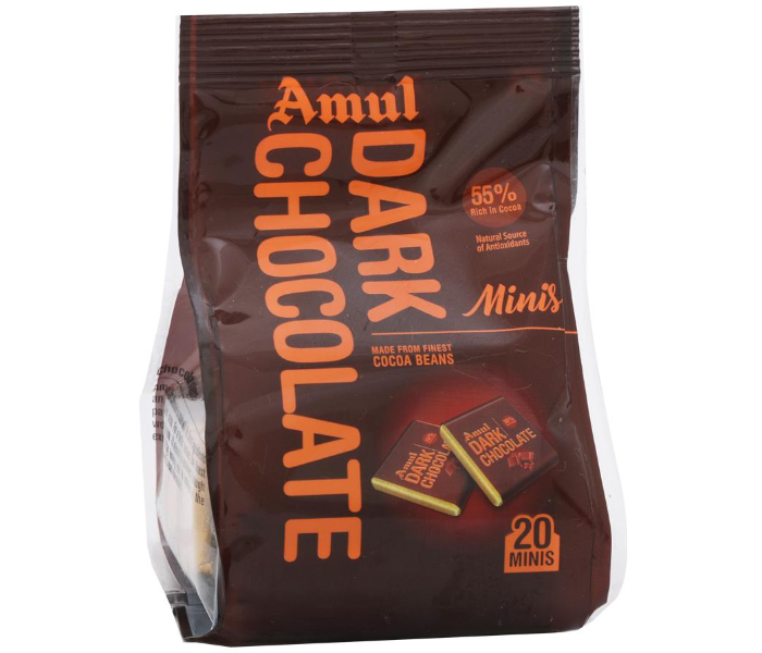 Amul 66376 100gm 20 Smooth and Creamy Milk Chocolate Minis - Zoom Image