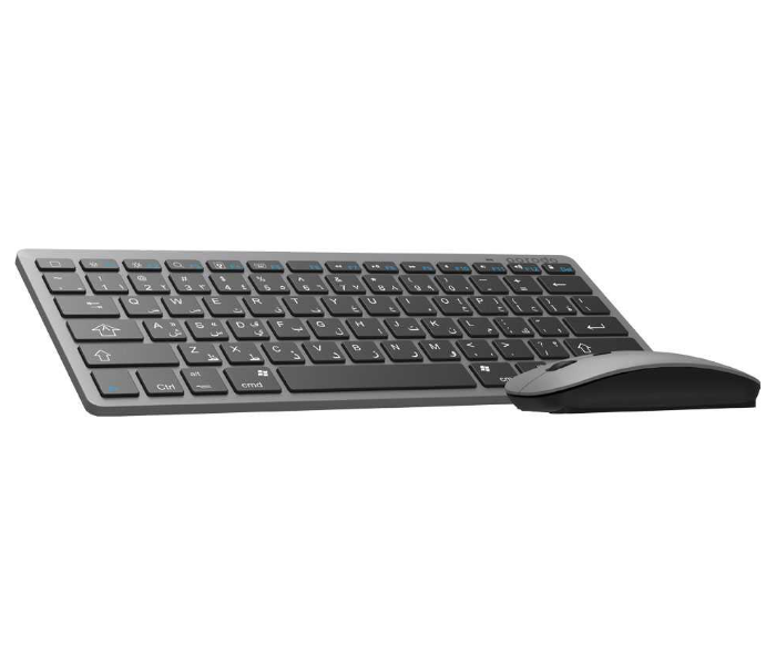 Porodo PD-BTKBMCO-GY Super Slim and Portable Keyboard and Mouse - Gray - Zoom Image 2