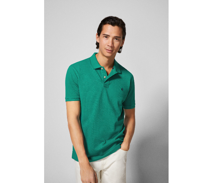 Springfield 855098028 XS Basic Polo Shirt for Men - Green - Zoom Image 1